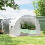 thumbnail of Invernadero de Túnel 6x3x2m Invernadero de Terraza con 8 Ventanas Cubierta de Polietileno 140 g/m² y Estructura de Acero para Cultivo Plantas Verduras