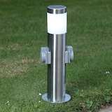 thumbnail of Außenleuchte mit 2 Steckdosen Edelstahl Steckdosenverteiler wasserfest