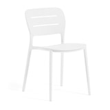 thumbnail of Set de 4 chaises en polypropylène empilables pour extérieur et jardin, bar et restaurant, structure robuste et légère – Dora – Blanc