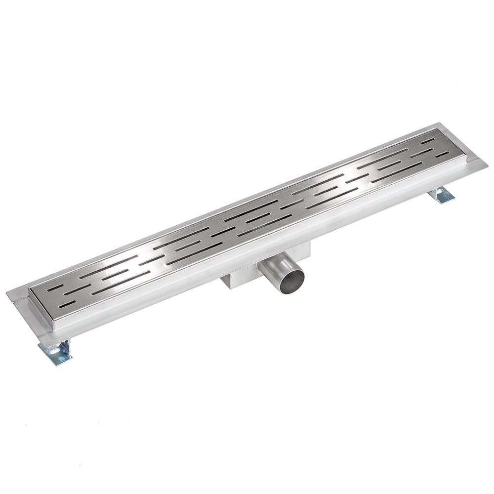 tectake canaletta di scarico per doccia in acciaio inox - 60 cm - 401271