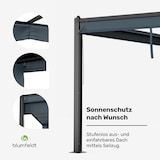 thumbnail of Pantheon Cortina Pavillon 3x3m | wetterbeständig | Aluminium | pulverbeschichtet | Rollläden Anthrazit / Schwarz