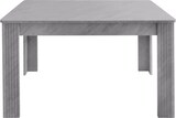 thumbnail of Esstisch rechteckig Grau 75x116x65 cm in Betonoptik Holzmaserung mit vier stabilen Beinen, pflegeleichte Tischplatte, modern