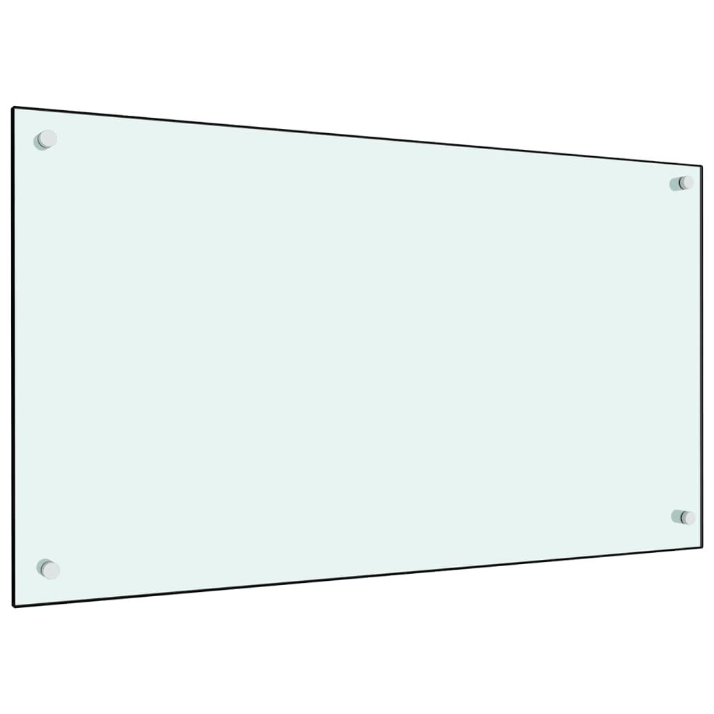 DELUKE® Küchenrückwand Glas - 90x50cm Weiß Wandverklediung Küche Wandschutz Spritzschutz Herdspritzschutz Glasplatte Rückwandküche Küchenwand Design