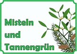 thumbnail of Misteln und Tannengrün Verkaufsschild Hofladen Verkaufsförderung A6 Rückseite selbstklebend