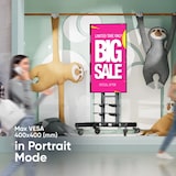 thumbnail of ONKRON Carrello Porta TV Ruote, Altezza per Schermi 50"-86", fino a 90,9 kg, Supporto VESA 800x500, Mobile TV con Ruote TS1881-B Nero