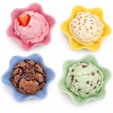 thumbnail of 4er Set Emilia Blume Eisbecher 150ml Ø12cm Steingut Dessertschale bunt Obst