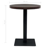 thumbnail of Helloshop26 - Table haute mange debout bar bistrot MDF et acier rond 60 cm frêne foncé marron 0902110