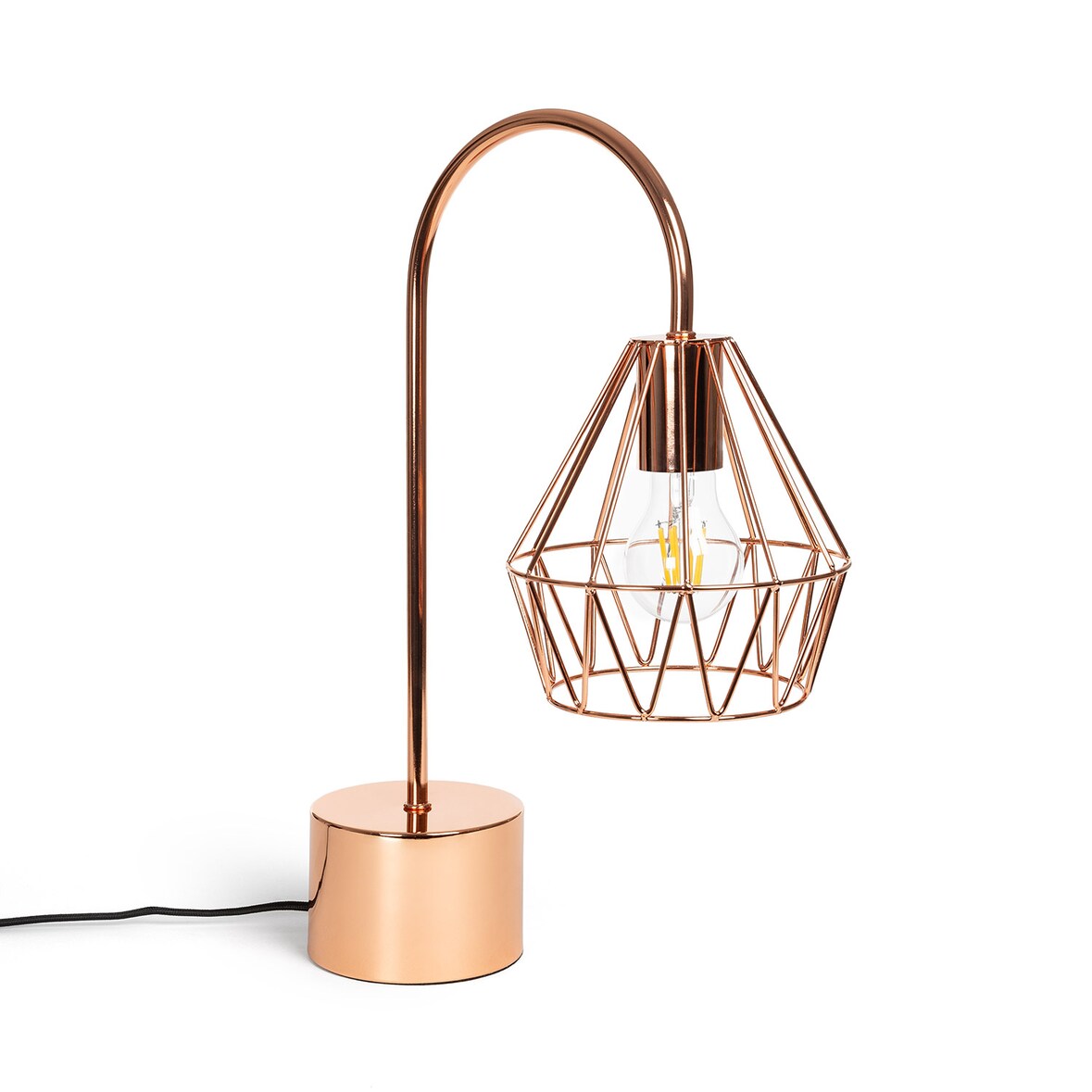 Ledkia Lámpara de Mesa de Metal Fugalaau Cobre