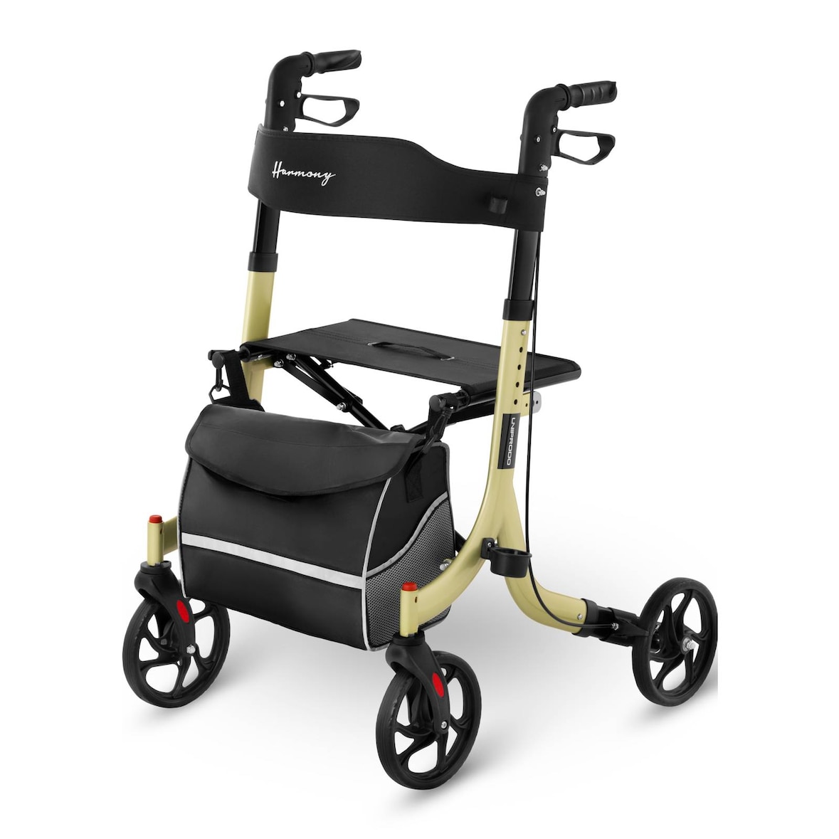Uniprodo Rollator Harmony - champagne - 136 kg
