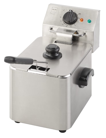 METRO Professional Freidora GDF3004, acero inoxidable, 26.4 x 37.8 x 31.3 cm, 4 L, 2500 W, con zona fría, plateado