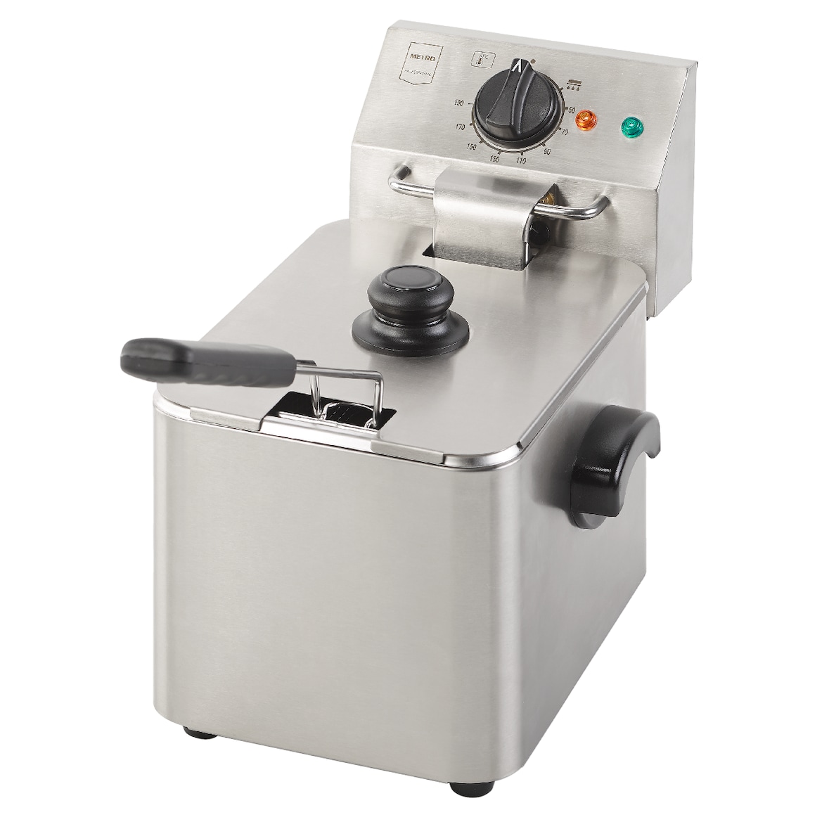 METRO Professional Friggitrice GDF3004, acciaio inox, 26.4 x 37.8 x 31.3 cm, 4 L, 2500 W, con zona fredda, argento