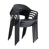 thumbnail of METRO PROFESSIONAL Gastro stapelbare armstoel Laveria, kunststof, zwart