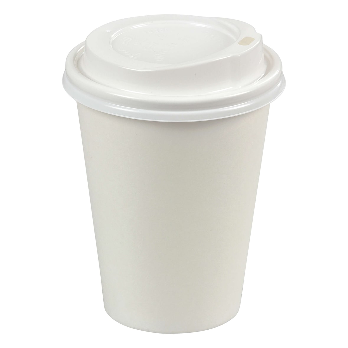 50x Heiß- und Kaltgetränkebecher weiß mit Deckel Pappe beschichtet 200 ml