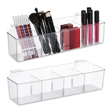 thumbnail of Relaxdays Schranktür Organizer, 2er Set, Einhängekorb für Küche & Bad, HxBxT: 10 x 38 x 12,5 cm, Kunststoff, transparent