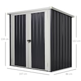 thumbnail of Outsunny Casetta da Giardino in Lamiera di Acciaio con Doppia Porta