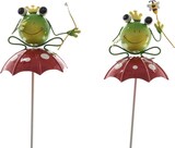 thumbnail of Gartenstecker Frosch Eisen Schirm Stückpreis