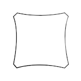 thumbnail of Sombreado velo, repelente de agua, 5 x 5 m, 160 g/m², poliéster, cuadrado, crema