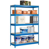thumbnail of SimonRack Industrieregal, 2000x1200x450 mm, 300 kg am Biegepunkt, 5 Holzböden, Garagenregal, Blau/Holz- Bricoforte