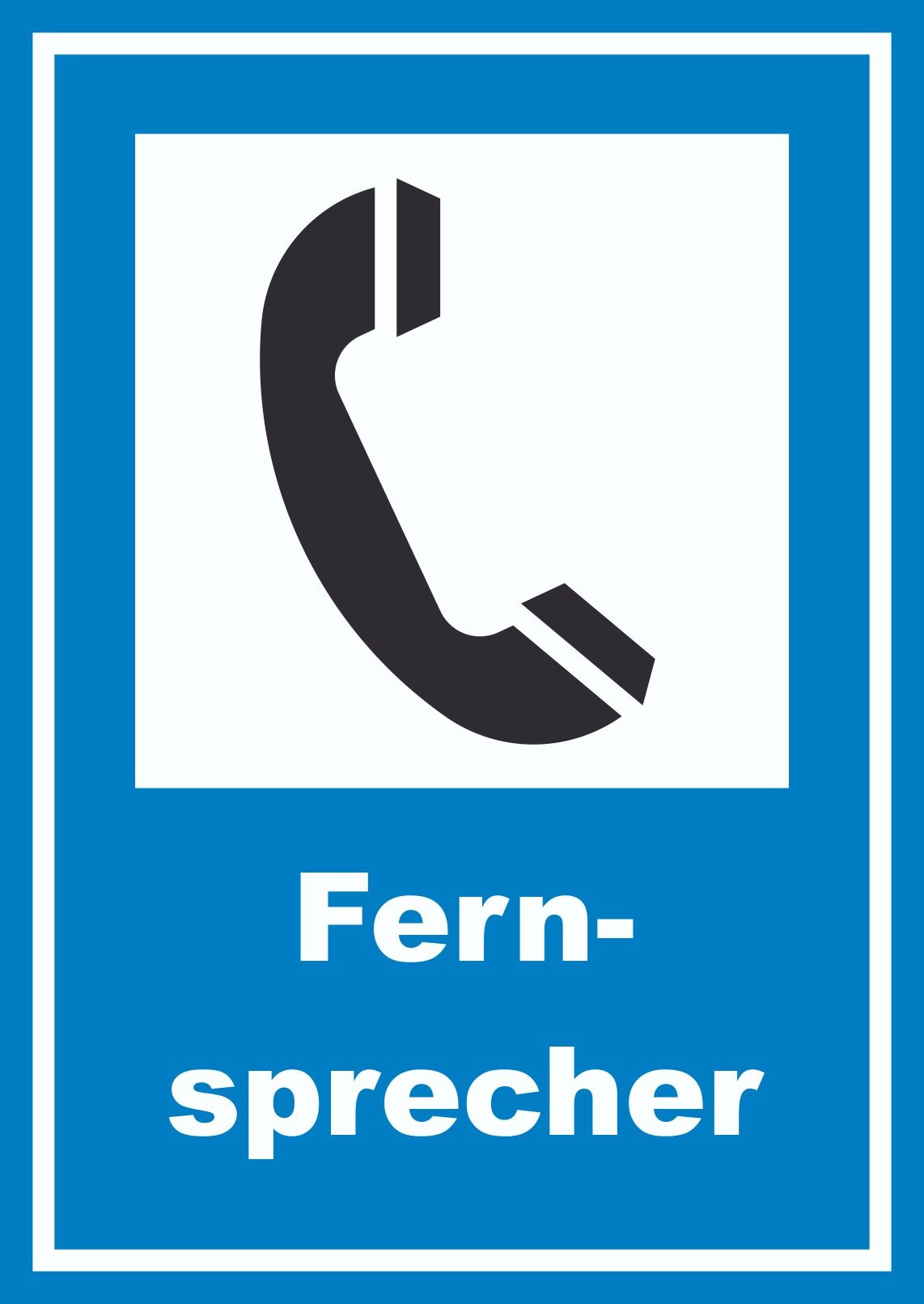 Fernsprecher Schild A3 (297x420mm)