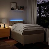thumbnail of vidaXL Boxspringbett mit Matratze Creme 120x190 cm Stoff
