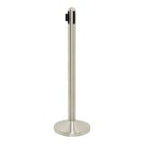 thumbnail of Securit® Poteau d'accueil Rétractable - Chrome - 100cm - Bande nylon 205cm Grise - Ensemble complet pied + socle