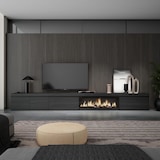 thumbnail of Móvel de TV, Muito espaço de arrumação, 368x35x45cm, Lareira eléctrica XXL, Estilo moderno, Preto _ 514_1481