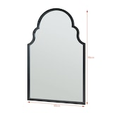 thumbnail of Helloshop26 - Moderner dekorativer Wandspiegel MDF 90 x 60 cm schwarz 03_0010177