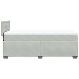 thumbnail of vidaXL Boxspringbett mit Matratze Hellgrau 80x200 cm Samt