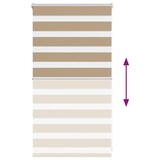 thumbnail of vidaXL Doppelrollo Sandbraun 90x100 cm Stoffbreite 85,9 cm Polyester