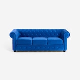 thumbnail of Divano Chesterfield in velluto 3 posti stile classico vintage Norwich - Blu-DI764NPUBL