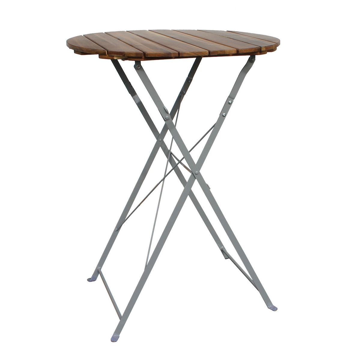 Biergarten Tisch Klapptisch Stehtisch klappbar Akazie Stahl Ø80 cm