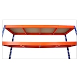 thumbnail of PROREGAL Mega Deal 4x Profi Schwerlastregal Rhino | HxBxT 180x200x60cm | 4 Spanplatten-Ebenen 8mm | Fachlast 500kg | Blau-Orange