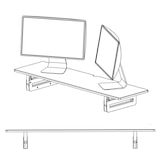 thumbnail of VALUE monitor-/laptopstandaard, in hoogte verstelbaar, extra breed