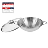 thumbnail of WOK 32 cm mit Glasdeckel und Ablagegitter, Serie Pro-Line