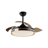 thumbnail of Ventilador con aspas desplegables HERON led negro motor DC SCHULLER
