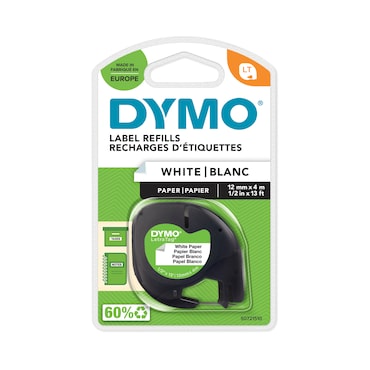 Dymo Ruban papier Letra blanc pour étiqueteuse LT-100H