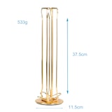 thumbnail of Intirilife Kaffee Kapselhalter kompatibel mit Nespresso Kapseln (40 Stück) aus Eisen in Gold - 11.5 x 37.5 cm - 360 Grad Rotierbarer Kapselständer