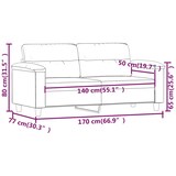 thumbnail of vidaXL 2-Sitzer-Sofa Hellgrau 140 cm Mikrofasergewebe