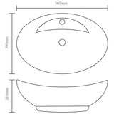 thumbnail of Luxuriöses Keramik Waschbecken Oval + Überlauf | vidaXL : Farbe - Weiss