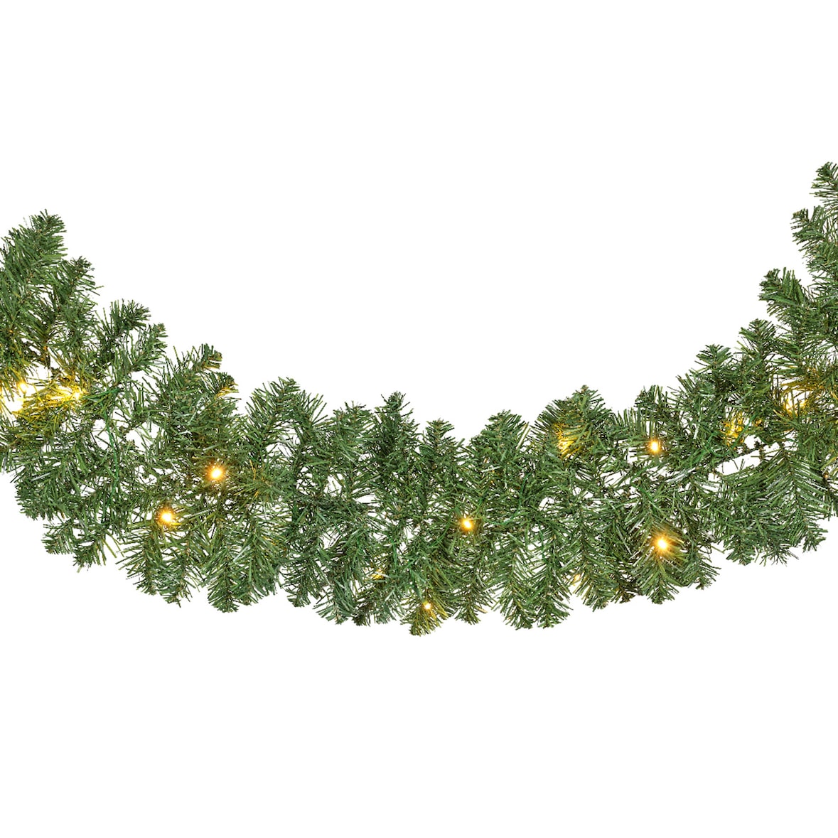 Tannengirlande 12cm künstlich mit LED Indoor & Outdoor 2,7m Warmweiß