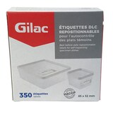 thumbnail of GILAC Étiquettes de traçabilité alimentaire repositionnables - boite de 350 - Blanc G902002