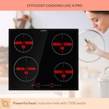 thumbnail of Virtuosa EcoAdapt Induktionskochfeld 4 Zonen 7200W Glas schwarz Schwarzes Glas