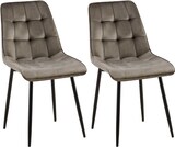 thumbnail of 2er Set Esszimmerstuhl DARID - Samt Anthrazit 47x61x89 cm | Essstühle Esszimmerstühle Küchenstühle Wohnzimmerstühle