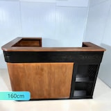 thumbnail of 【Hutaohei ZJ60-160cm】Maßanfertigung Bartisch Bar-Tresen Eckbartresen Gastronomie-Theke Restaurant-Bar Empfangstresen Braun