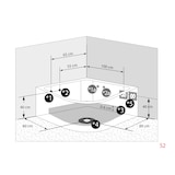 thumbnail of Whirlpool Pool Badewanne Eckwanne Wanne W02 135x135cm mit Farblichtherapie