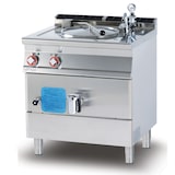 thumbnail of Pentola indiretta elettrica con vasca inox 50 LT. Struttura Inox. Misure 80x70,5 h90 cm. Modello PI50-78ET