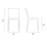 thumbnail of METRO PROFESSIONAL Sedia impilabile da esterno Valles, plastica, antracite