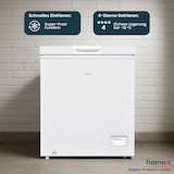 thumbnail of homeX Gefriertruhe, Tiefkühltruhe klein - 142 Liter, 4-Sterne Gefrieren, Kühltruhe mit Super-Frost-Funktion, FT1125-W