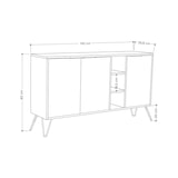 thumbnail of Dmora Credenza Dpenz, Buffet da soggiorno, Madia da salotto, Dispensa da cucina, 142x36h83 cm, Antracite e Beige