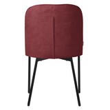 thumbnail of ML-Design Esszimmerstühle 4er-Set Rot – gepolsterte Stühle aus Polyester mit Metallbeinen, ergonomische Küchen- und Wohnzimmerstühle mit Rückenlehne